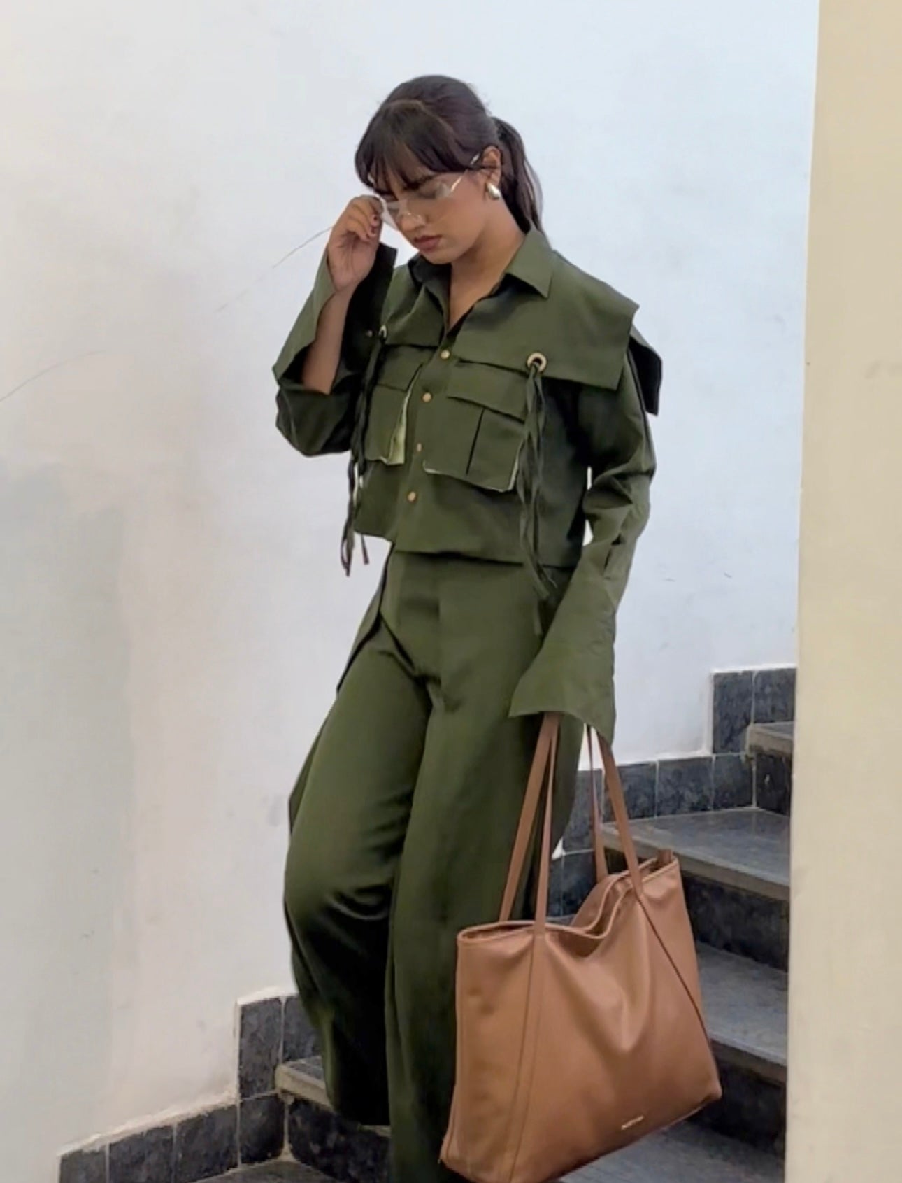 Urban Lyrical Military Green Coord Set